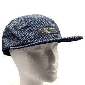 The Quiet Life Blue Checker Print Camper Style Adjustable Strap Back Hat